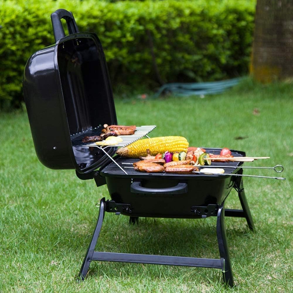Foldable Tabletop BBQ Grill, Portable Small Charcoal Grill, Mini Tabletop Smoker Camping Cooker, Stainless Steel Portable Collapsible Barbecue Shelf Foldable Tabletop BBQ Grill, Portable Small Charcoal Grill, Mini Tabletop Smoker Camping Cooker, Stainless Steel Portable Collapsible Barbecue Shelf